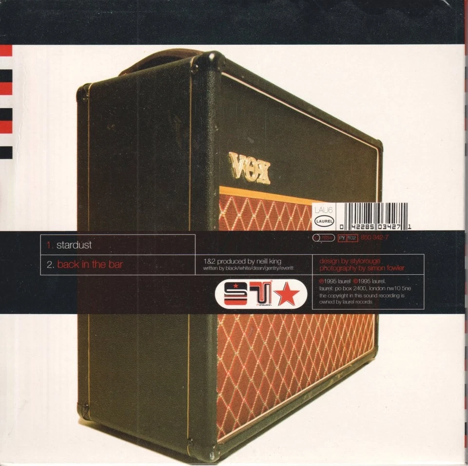 Menswear Stardust 7" vinyl UK Laurel 1995 Gatefold pic sleeve LAU6 - Image 2 of 3