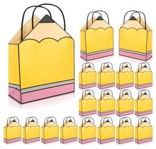 24Pcs Back to School Gift Bags Pencil Shaped Teacher Appreciation Paper Bag W...