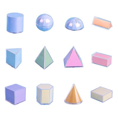 Geometrische Formblöcke Lehrerhilfsmittel zum Unterrichten von 3D geometrischen Volumenkörpern Muster