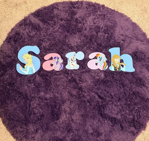 Frozen & My Little Pony Girls name “SARAH” Wall Hanging Letters for Bedroom