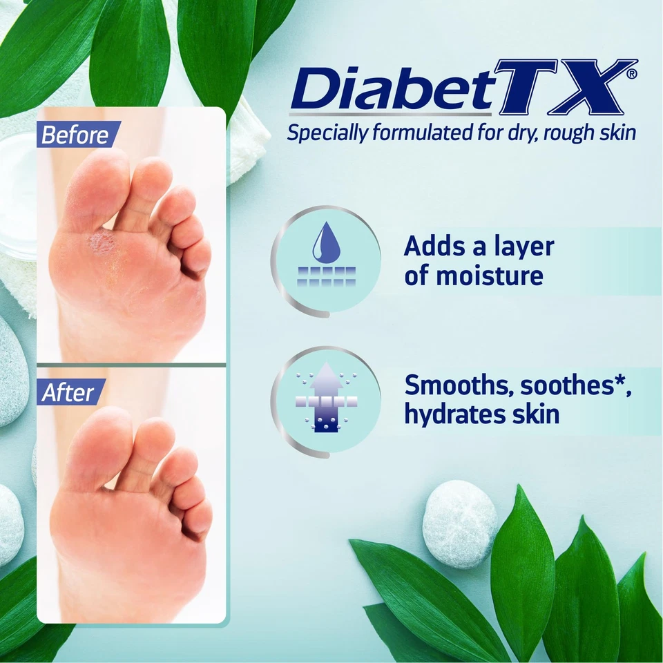 Diabet TX Loción Diabética para Piel Seca | Crema Hidratante Calmante para Mujer a... Foto 3 de 4