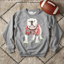 Georgia Bulldog Game Day College Football UGA Dawgs Sweatshirt Coquette Bow