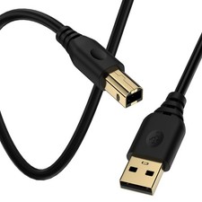Printer Cable 6FT USB 2.0 USB-A to USB-B Cables, High Black