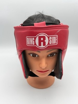 Ringside Boxing Headgear Red Black Open Face Sparring Training Adult Helmet