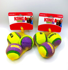 Kong CrunchAir Medium Tennis Balls 3pk Dog Fetch Toy 2.5" Lot of 2