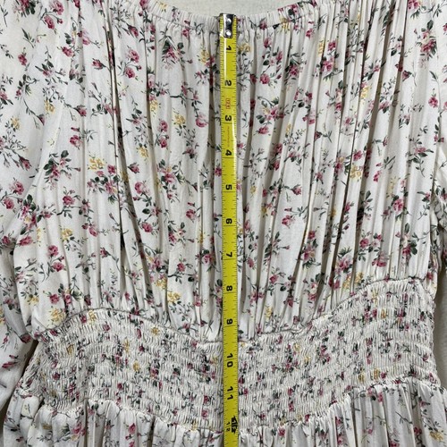 Suzanne Betro Floral Peasant Blouse Sz 1X Hippie Boho Peasant Bohemian - Picture 9 of 12