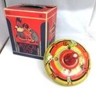 VINTAGE OHIO ART SPINNING TIN TOP  # 36 TOY GREAT CONDITION W/ ORIG BOX  87-