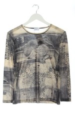 NADINE H. Longsleeve Damen Shirt Gr. DE 40 schwarz-wollweiß-hellgrau Casual-Look