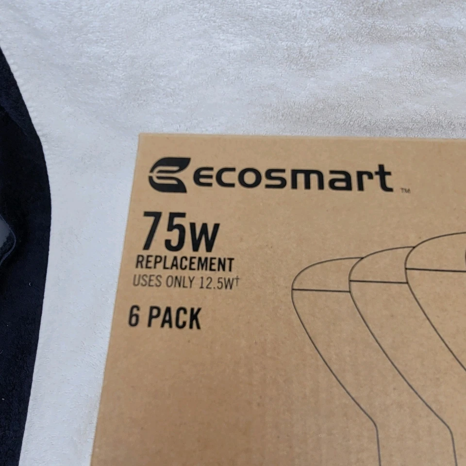 Flood Light Bulbs 6-Pk EcoSmart 940 Lm 75W Dmble BR40 Soft Wht Med Base New Open - Image 4 of 4