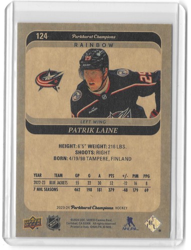 2023-24 Parkhurst Champions Hockey Rainbow PATRIK LAINE #124 - Picture 2 of 3