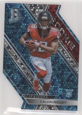 2018 Spectra Rookies Neon Blue Prizm Die-Cut 29/35 Calvin Ridley Rookie RC f0v