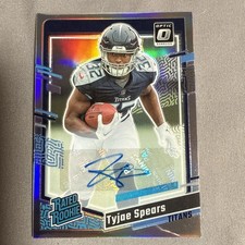 2023 Donruss Optic Tyjae Spears Rated Rookie Auto Silver Holo RC Titans