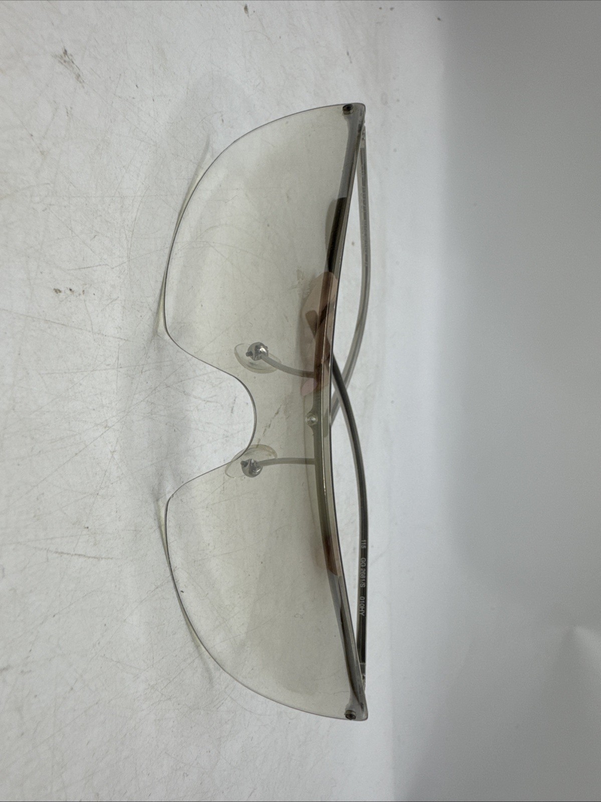 Y2K Vintage Gucci GG 2681/S Shield Rimless Sunglasses… - Gem