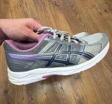 Zapatos para correr Asics Gel-Contend 4 para mujer gris púrpura azul talla 9 T765N