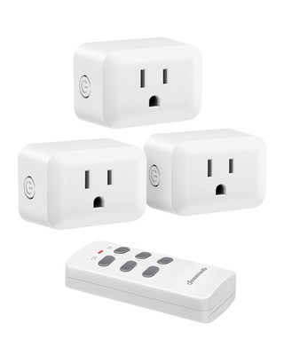 Wireless Outlet Switch, Programmable Remote Control, 100FT Range