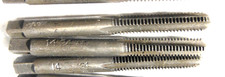 14-24 OSG spiral-4-flute taps (Quantity 3). Marked: 14 △△ 24 USE 7 DRILL