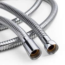 OFFO Large Bore Shower Hose 1.2m, 11mm Bore HighFlow AntiKink Shower Hose Sta...