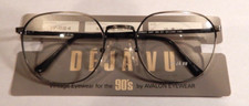 Vintage DEJA VU DV824 Antique Silver 55/20 Men's Metal Eyeglass Frame NOS 282