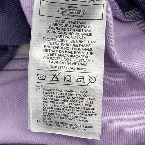 Adidas Track Jacket Purple Full Zip 3-Stripe Kids Size S - Picture 5 of 7
