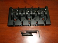 NEW - Hipshot 5-String A Aluminum Bass Bridge, BLACK, CHOOSE YOUR SPACING 