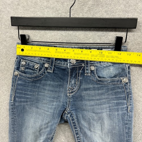 Miss Me Jean Shorts Girls Size 14 Blue Denim Embellished Sequins Bermuda - Picture 8 of 15