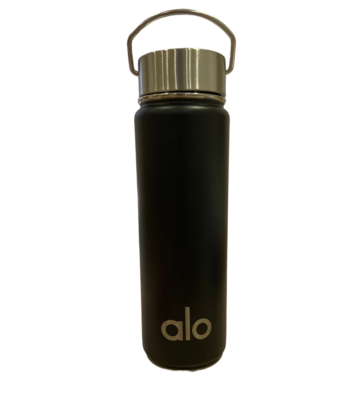 Black Matte Stainless Steel Insulated Water Bottle with Handle