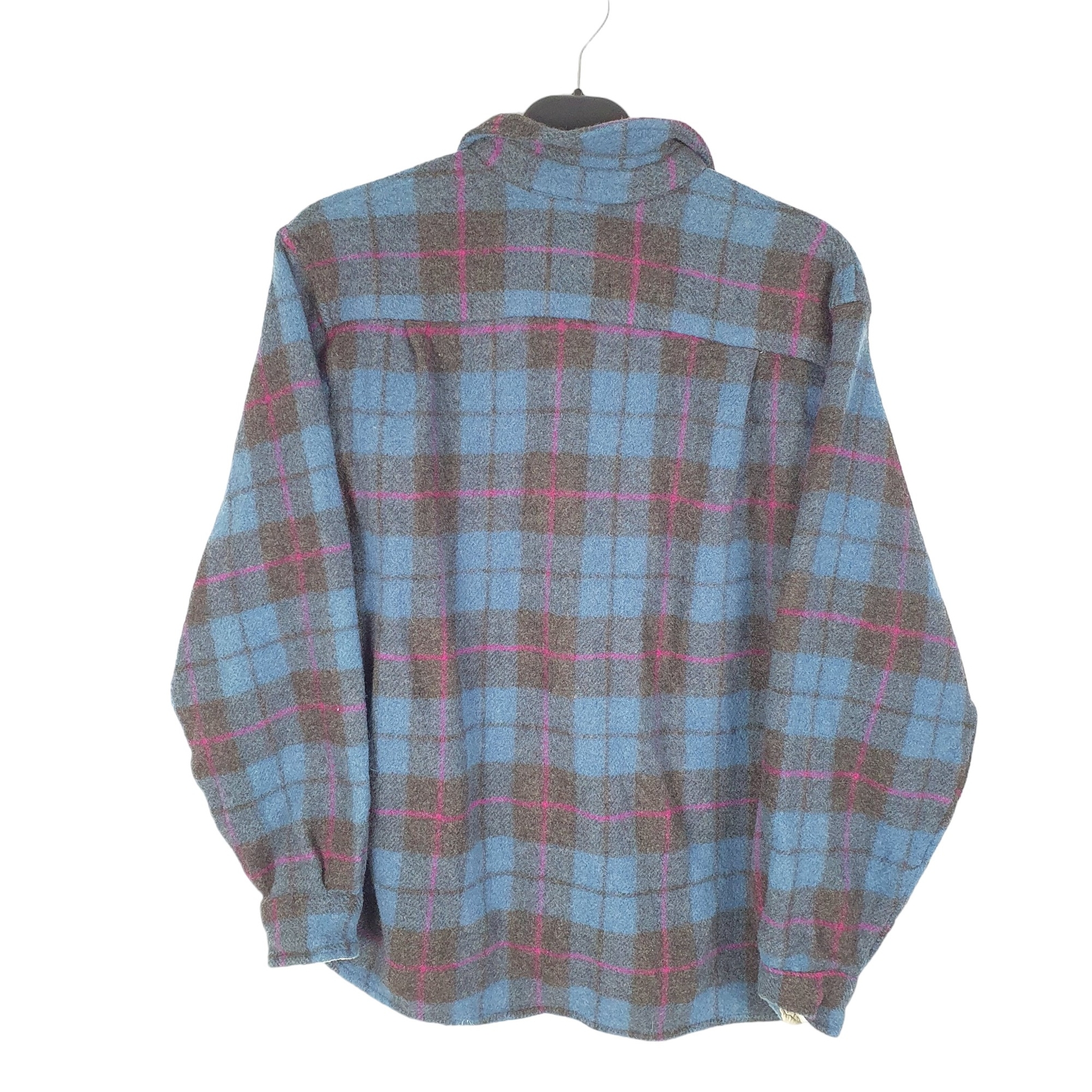 LEVIS Blue Check Shirt Wool Overshirt Shacket Lumberjack Long Sleeve Wool M image 3