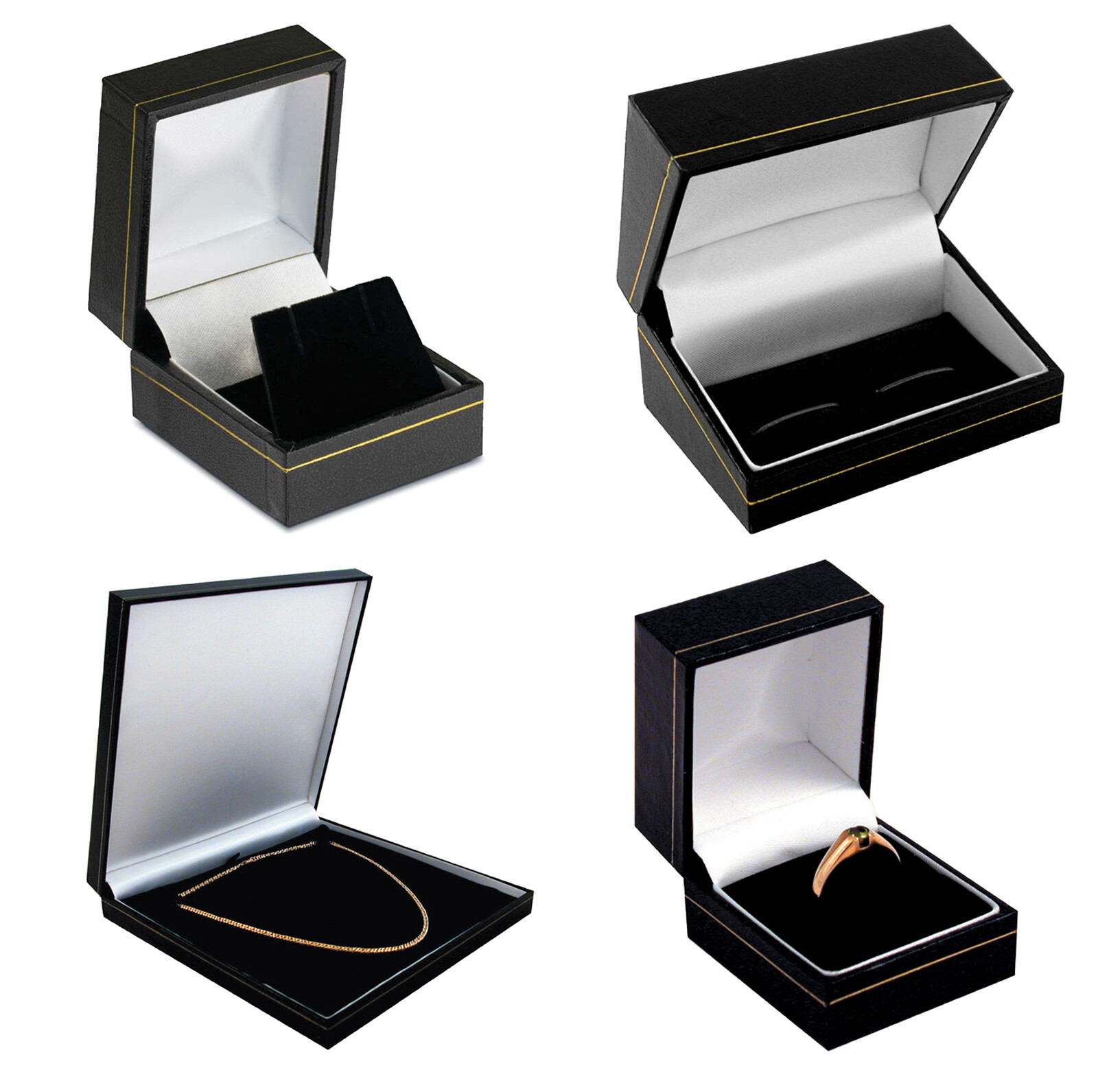 Leatherette Jewellery Boxes Choose Your Colour and Box Type eBay
