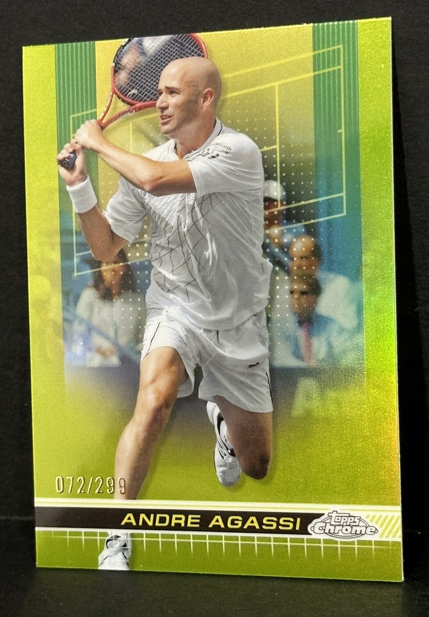 2024 Topps Chrome Tennis Legend Andre Agassi Lime Green Refractor