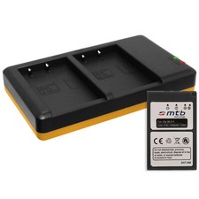 Akku + Dual-Ladegerät BLS-5 für Olympus PEN E-PL1,E-PL2,E-PL5,E-PL6,E-PM1, E-PM2