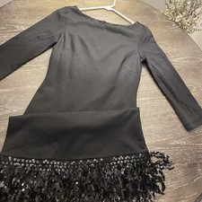 Eliza J Little Black Sequined Cocktail formal evening dress Size 4 EUC