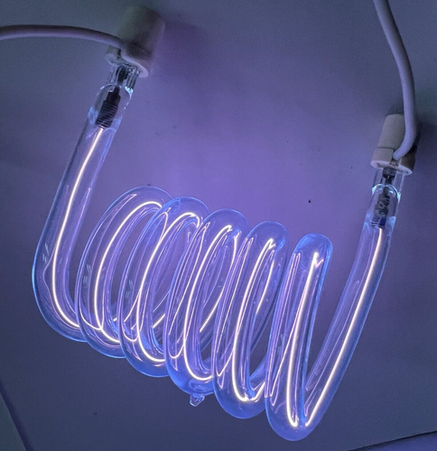 Vintage Xenon tubular spiral arc lamp DPKs 8000M - analog of USA PXA-80 tube NOS - Picture 11 of 22