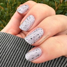 Color Street Nail Polish Strips Smoke Show Lilac Gray Iridescent Purple Flakes