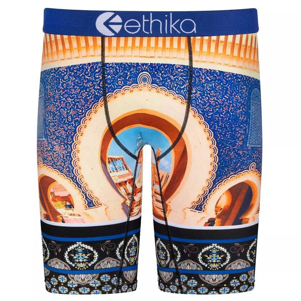 Ethika Staple Colorful Blue Brown Orange Medina Long Men's Boxers NIP or  NWT