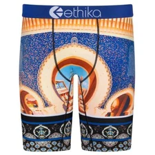 Ethika Staple Colorful Blue Brown Orange Medina Long Men's Boxers NIP or NWT