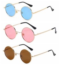 Retro Round Alloy Tinted Brown Blue Pink Reading Glass 1.0 1.5 2.0 2.5 6.0