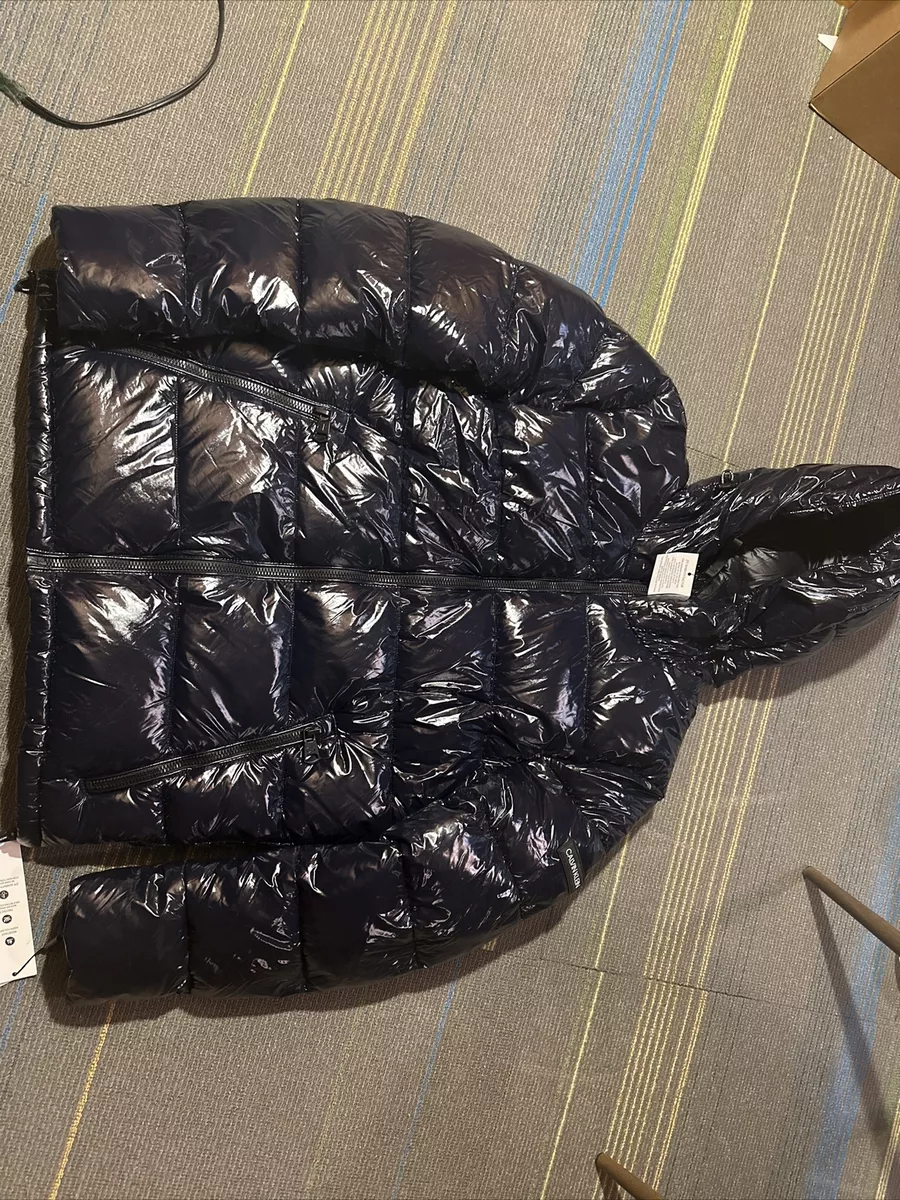 High shine best sale hooded puffer jacket