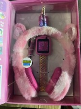 iTECH Jr Kids Smartwatch With Mini Mic  Headphones, Fur/Unicorn Headphones