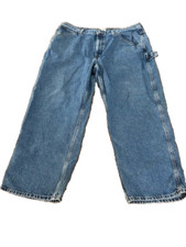 Mens vtg Calvin Klein carpenter Blue jeans Worker Stonewash MG14A28 40x30 B