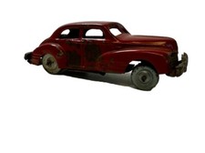 Great Vintage 1940s Occupied Japan ALPS Red Friction Tin Toy Car- Works