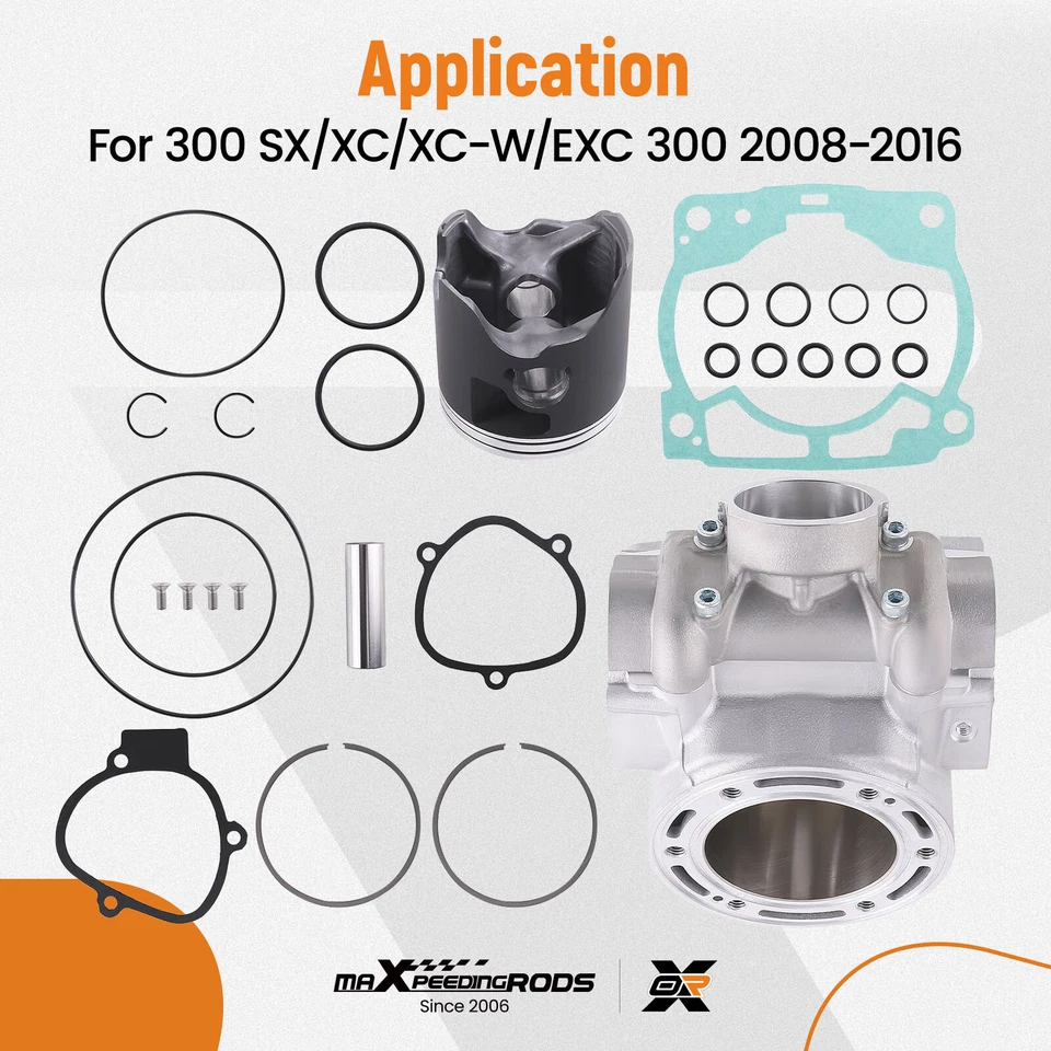 Kit de reconstrução de extremidade superior de junta de cilindro de pistão para 300 XC 300 TE EXC XCW SX 2008-16 - Imagem 2 de 4