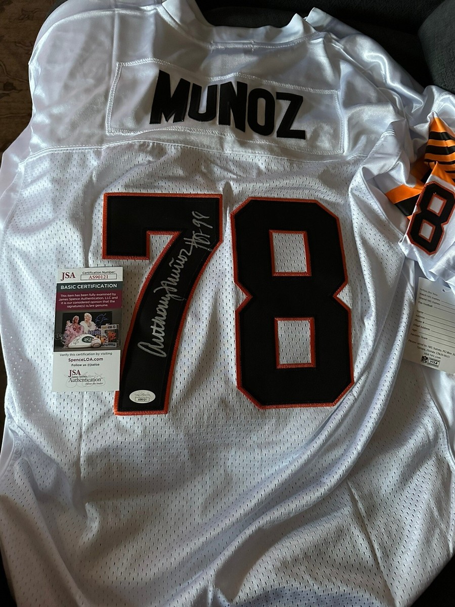 Anthony Munoz SIGNED Bengals Jersey Stitched XL JSA Authentication