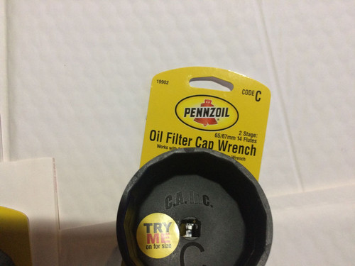 4 pc Assorted Pennzoil Oil Filter Cap Wrench  65/67mm , 74/76mm ,  93mm , 75mm - Bild 2 von 5