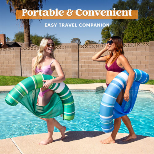 2 Floating Pool Noodle Mesh Chair Net Hammock Swimming Pool Seat Water Raft - Picture 9 of 19