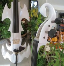 SONG white color 4/4 electric cello,E-Cello with swan neck good sound