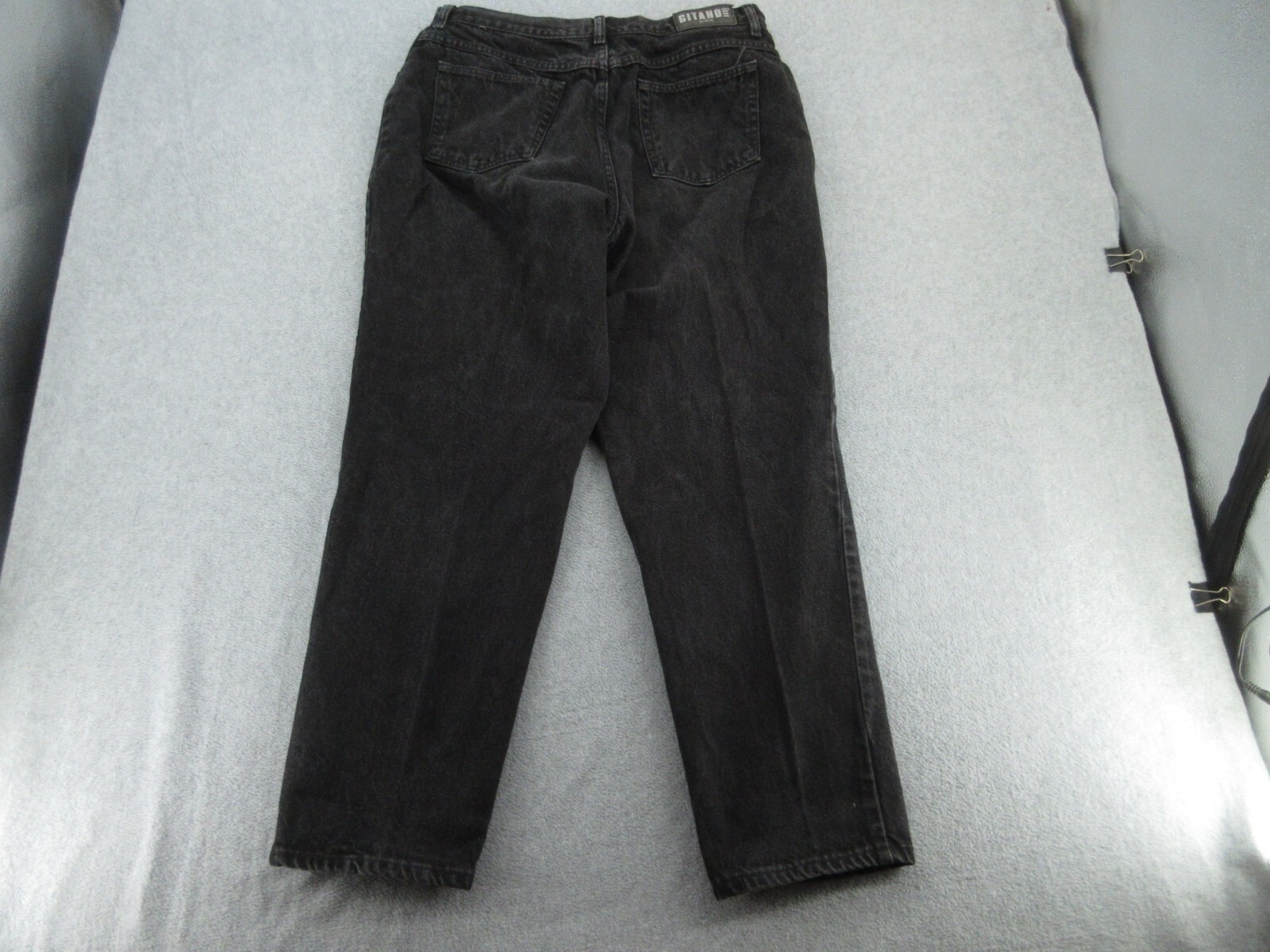 Vintage Gitano 80s Jeans Womens 18 Petite Black Relaxed Pants (FITS 33x29) USA