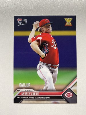 2023 MLB Topps Now Rookie Cup Andrew Abbott Reds Call-Up RC-8 Baseball Card