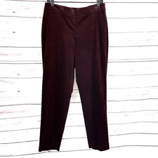 Talbots Pants Women  s Size 6 Velvet Curvy Straight Leg Burgundy NWT