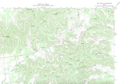Rio Frio Quadrangle Texas 1969 USGS Topo Map 7.5 Minute Topographic