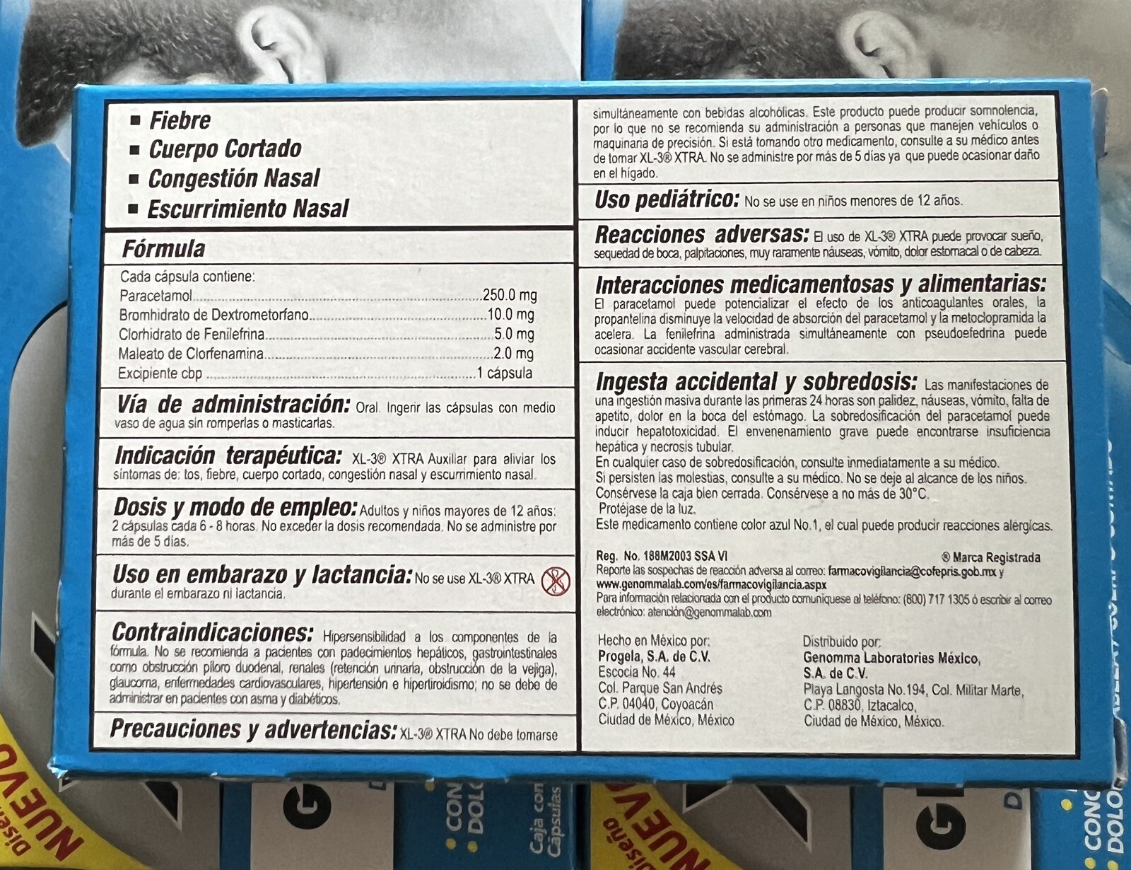 1 PACK XL3 XTRA COLD AND COUGH MEDICINE 12 CAPS XL3 GRIPA TOS 12 CAPSULAS MEX eBay